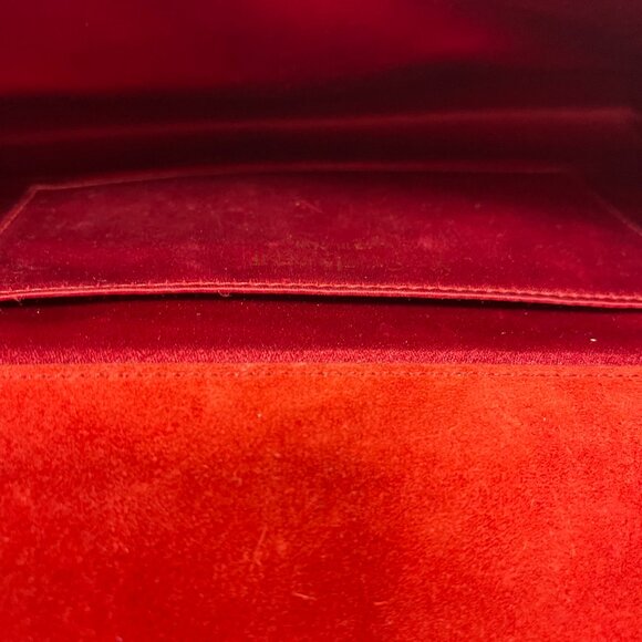 Saint Laurent YSL Belle de Jour Red Patent Leather Clutch Bag - Preowned - Picture 12 of 15